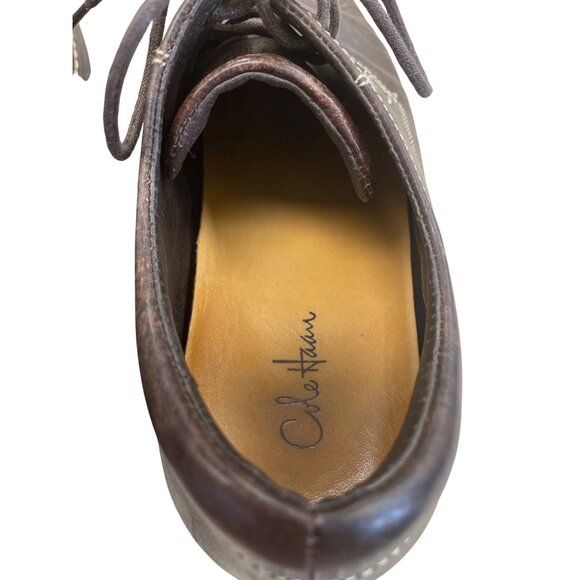 Cole Haan Mens Brown Leather Lace-Up Oxford Dress Shoes Size 9M SKU 8398 main image 5